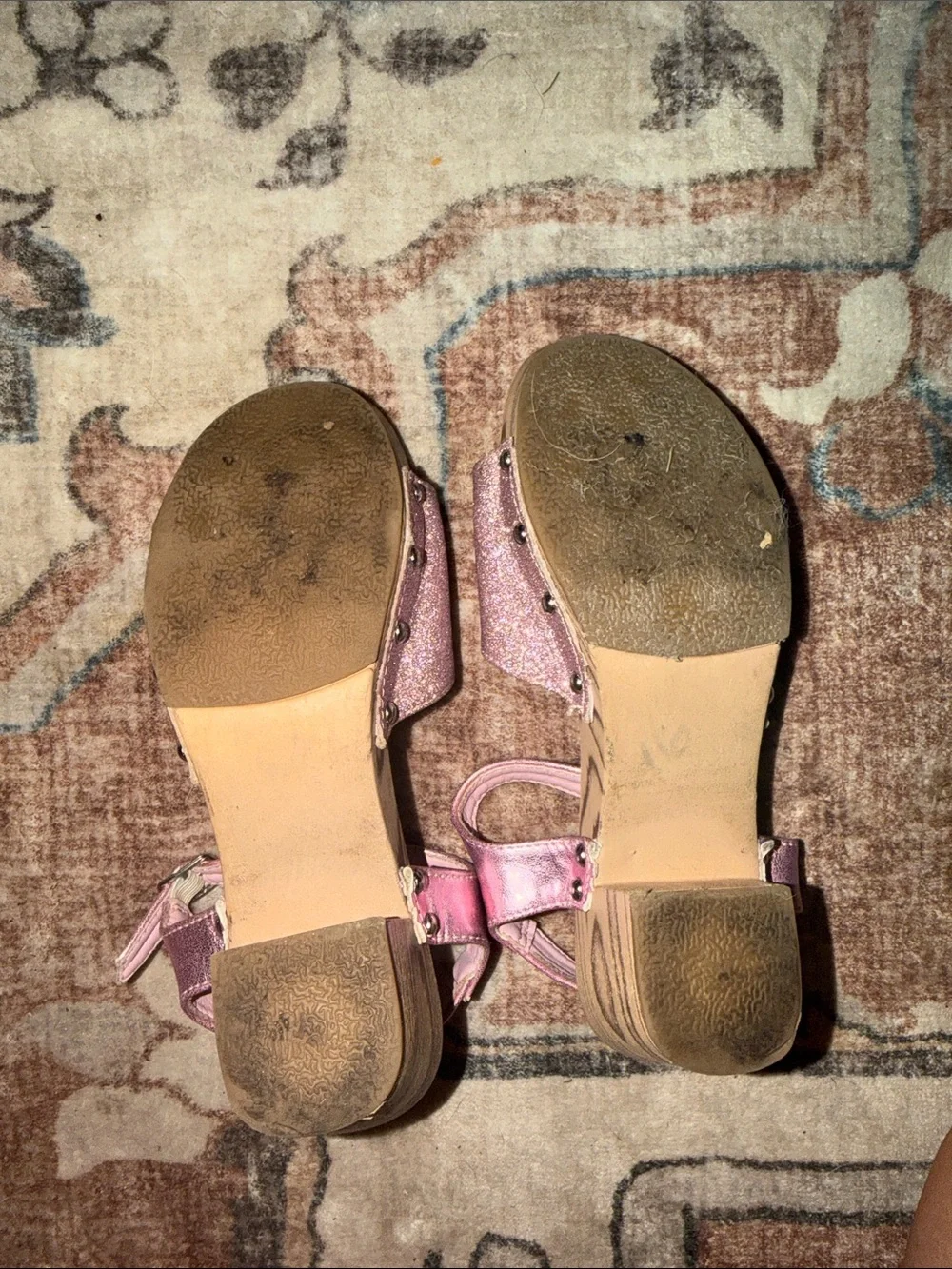 Self Esteem Glitter Pink Kids Dress Sandals
